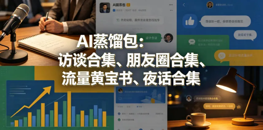 AI蒸馏包：访谈合集、朋友圈合集、流量黄宝书、夜话合集【文档】-资源分享