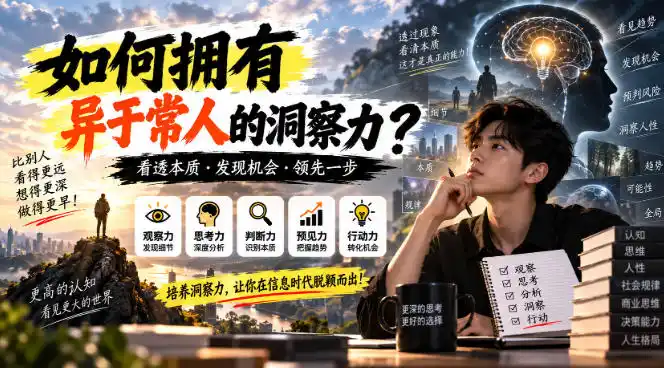 某公众号付费文章：如何拥有异于常人的洞察力？-资源分享