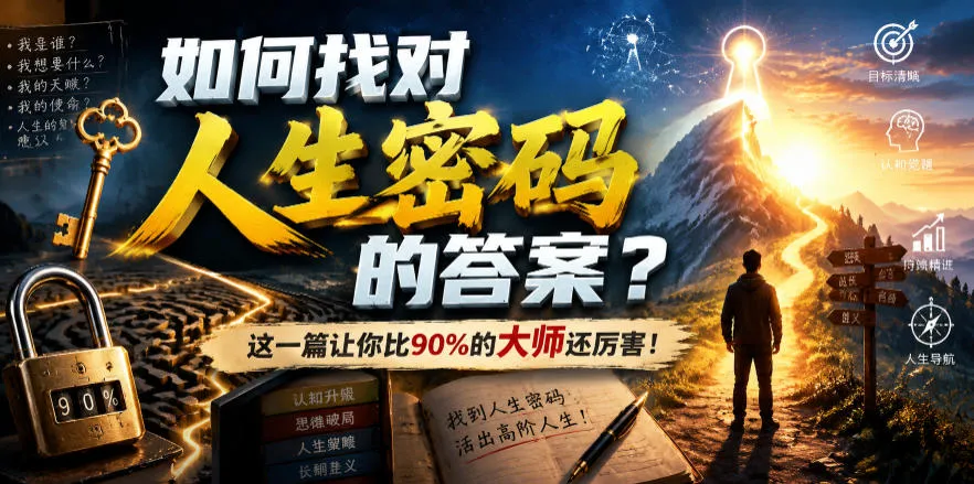 付费文章：如何找对人生密码的答案？这一篇让你比90%的大师还厉害！-资源分享