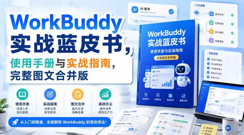 WorkBuddy实战蓝皮书，使用手册与实战指南，完整图文合并版-资源分享