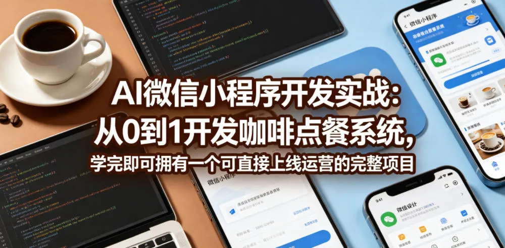 AI微信小程序开发实战：从0到1开发咖啡点餐系统，学完即可拥有一个可直接上线运营的完整项目-资源分享