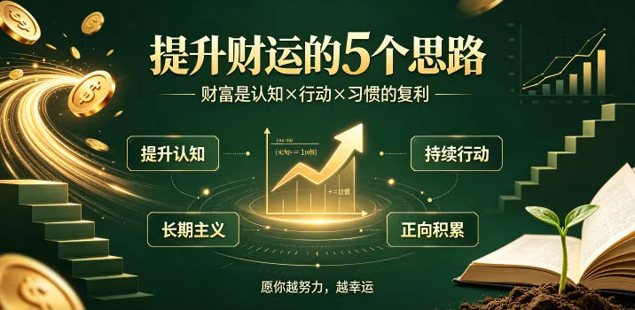 付费文章：提升财运的5个思路——财富是认知x行动x习惯的复利，愿你越努力，越幸运-资源分享