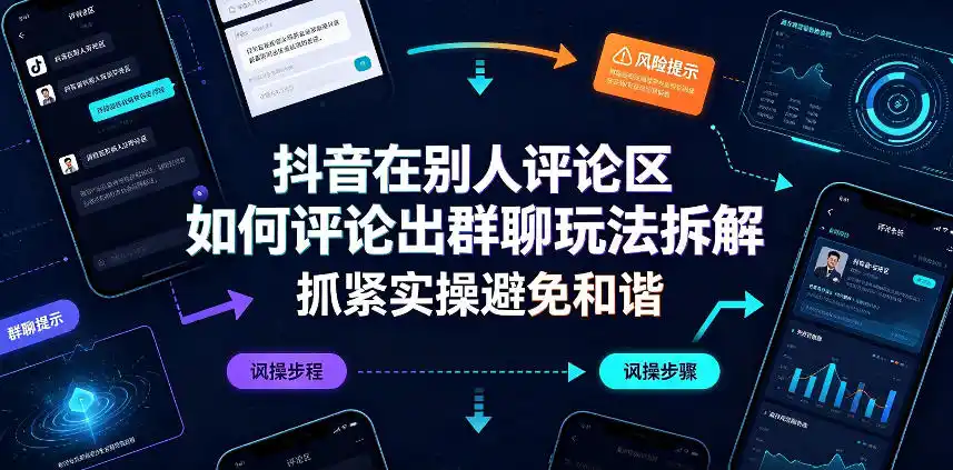 抖音在别人评论区如何评论出群聊玩法拆解，抓紧实操避免和谐-资源分享