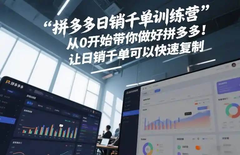 拼多多日销千单训练营，从0开始带你做好拼多多，让日销千单可以快速复制(更新26年8月)-资源分享